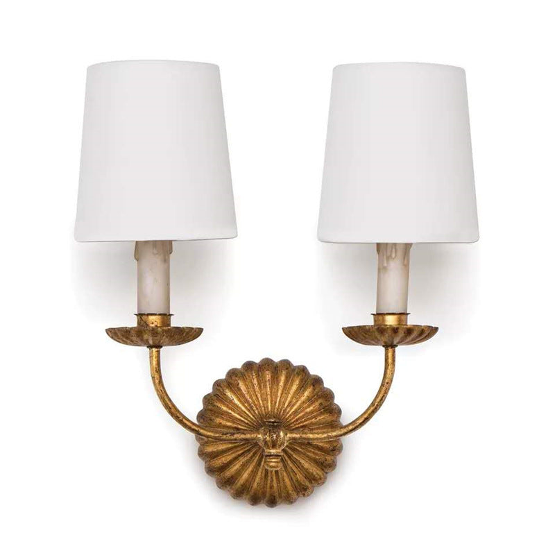 American Retro Wall Lamp Gold Foil Distressed - HAUSSLYON
