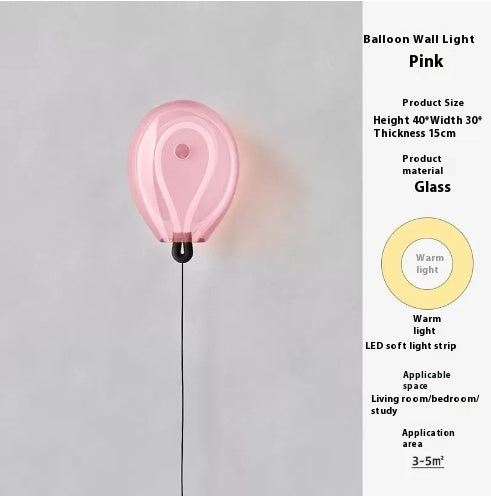 Balloon Shape Background Wall Bulla Wall Lamp Post-modern Designer Bedroom Aisle Stairs Ambience Light - HAUSSLYON