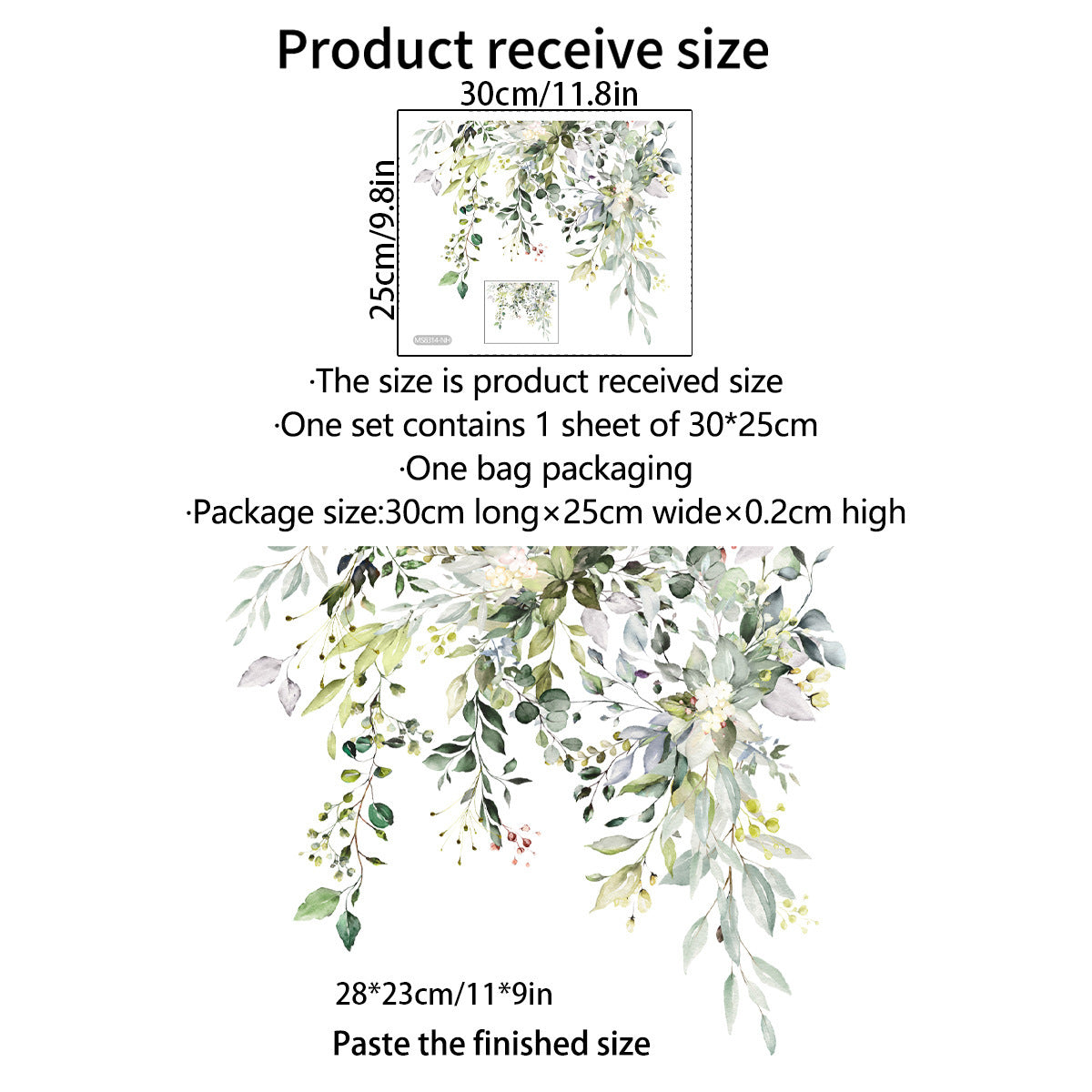 Green Plant Happy Day Wall Stickers Bathroom Decoration Self-adhesive Wall Stickers - HAUSSLYON