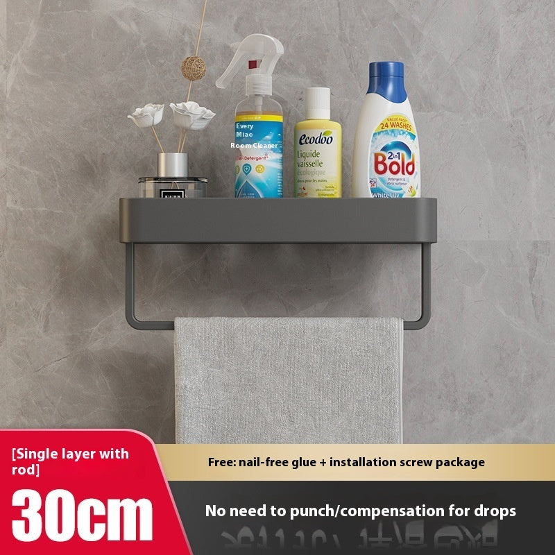 Punch-free Bathroom Storage Rack Bathroom Wall-mounted Storage Rack - HAUSSLYON