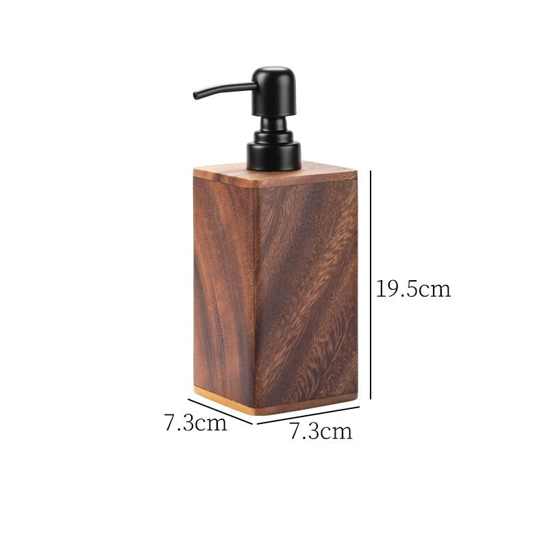 Walnut Solid Wood Split Shampoo Storage Bottle - HAUSSLYON