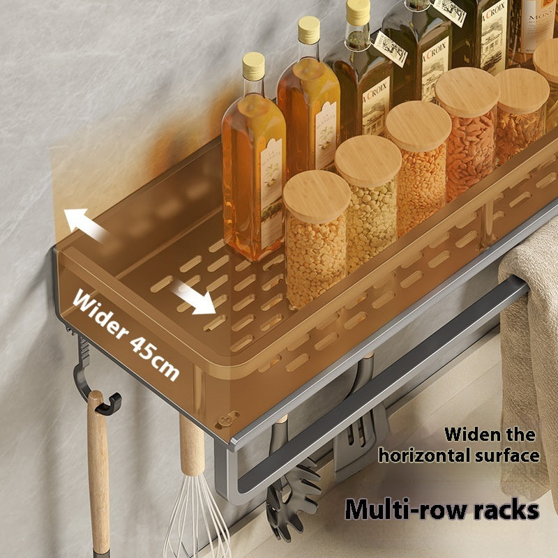 Kitchen Rack Seasoning Multifunctional Wall Mount Storage - HAUSSLYON