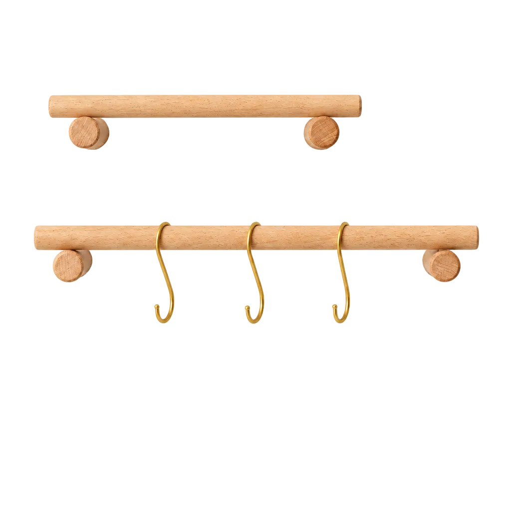 Étagère de rangement en bois HAUSSLYON Tampere avec plusieurs niveaux, idéal pour organiser votre espace intérieur.