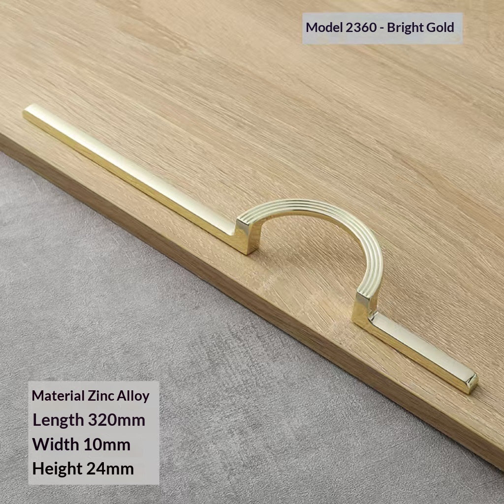 Half Round Cabinet Hardware For Wardrobes And Drawers Solid Door Handle For Furniture - HAUSSLYON