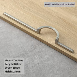 Half Round Cabinet Hardware For Wardrobes And Drawers Solid Door Handle For Furniture - HAUSSLYON