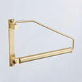 Foldable, Rotating Brushed Brass Invisible Clothes Drying Rack - HAUSSLYON