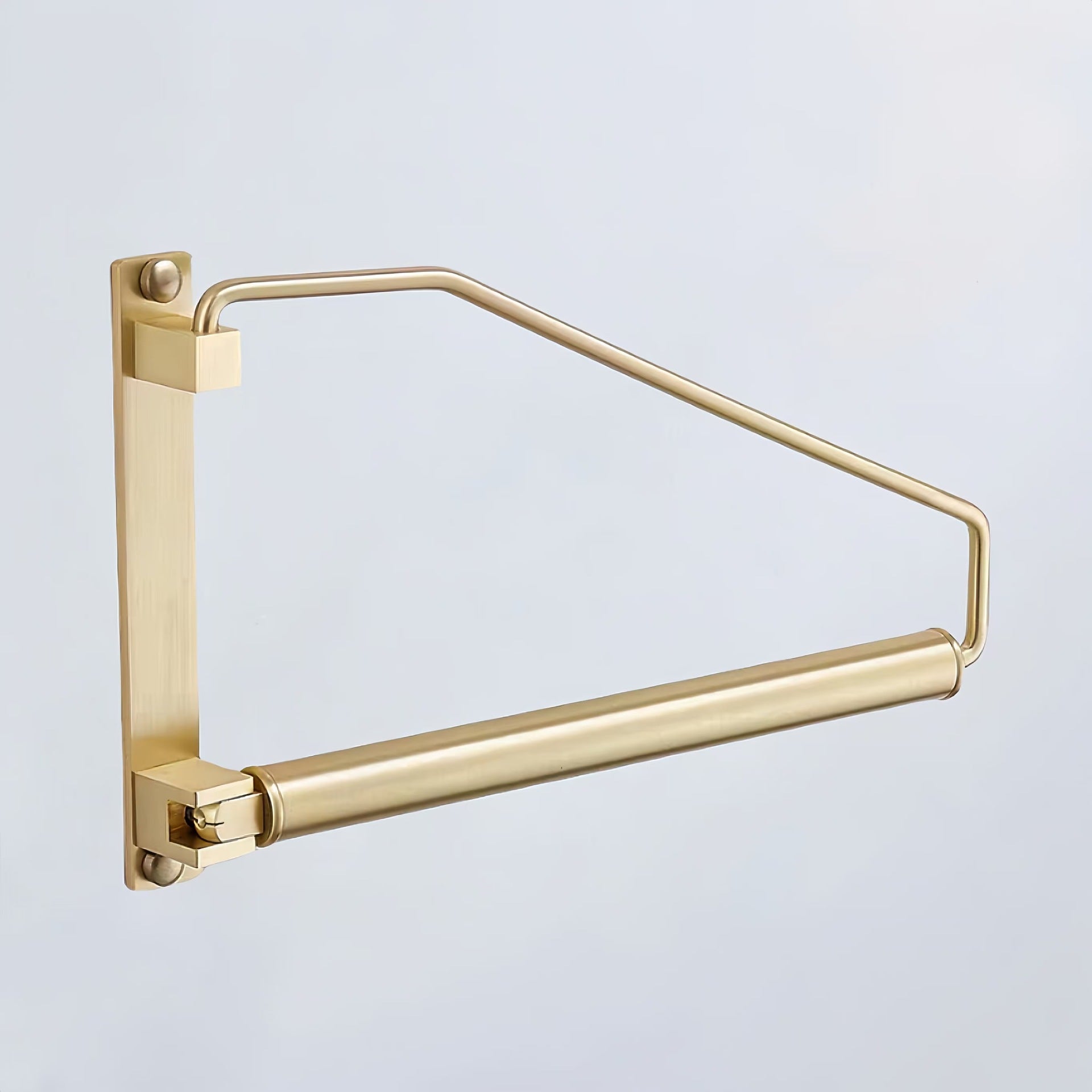 Foldable, Rotating Brushed Brass Invisible Clothes Drying Rack - HAUSSLYON