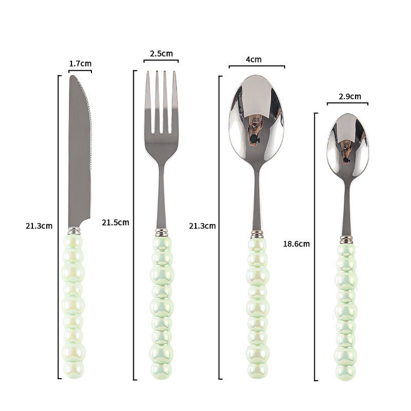 Couverts VidaXL Athenes en acier inoxydable, ensemble de couverts élégants avec fourchettes, couteaux et cuillères pour repas.