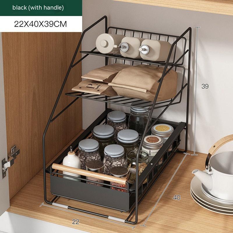 Kitchen Sink Rack Cabinet Layer - HAUSSLYON