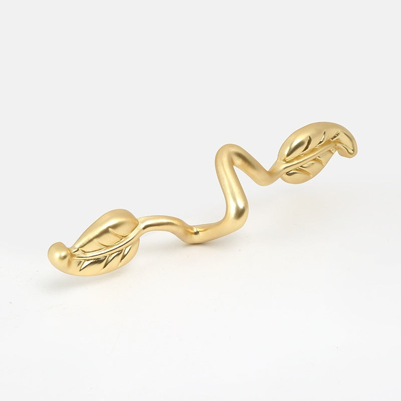 Retro Small Leaf Double Hole Handle New Chinese Zinc Alloy - HAUSSLYON