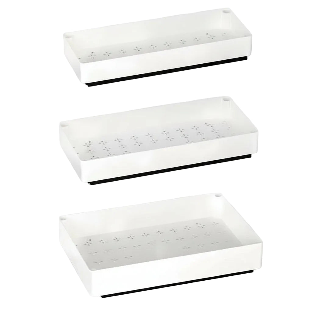 Étagère coulissante rétractable sans perçage pour armoire, marque HAUSSLYON, en métal blanc, installée dans une armoire moderne.