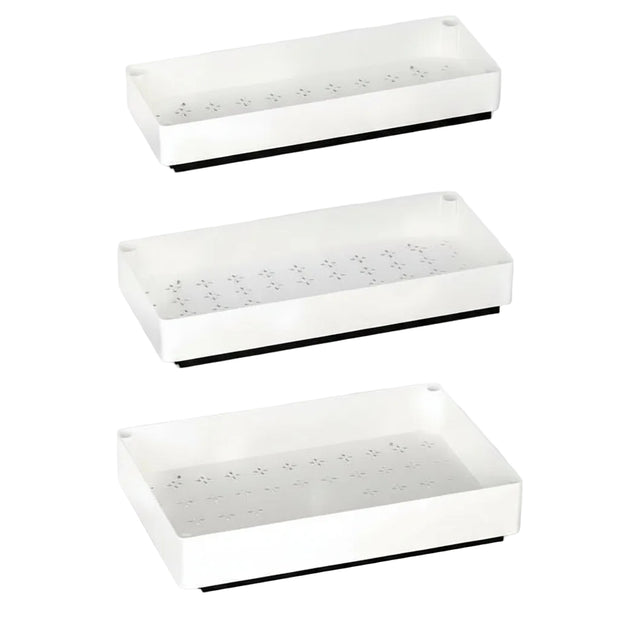 Étagère coulissante rétractable sans perçage pour armoire, marque HAUSSLYON, en métal blanc, installée dans une armoire moderne.