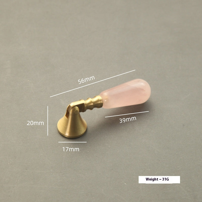 Natural Crystal Pure Brass Handle - HAUSSLYON