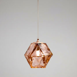 Lustre VidaXL Miramare avec abat-jour suspendu en verre et métal, design élégant pour décoration intérieure moderne.