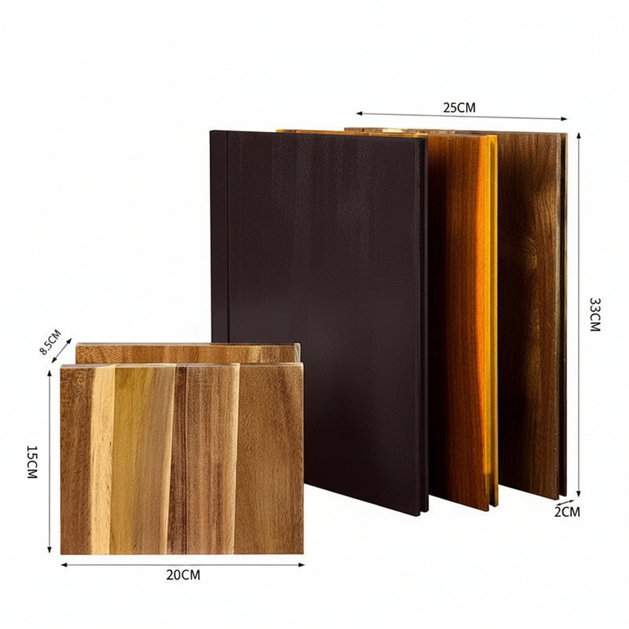 Ensemble de planches à découper Hauslyon Austen, plusieurs tailles en bois naturel, parfait pour la cuisine.