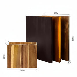 Ensemble de planches à découper RENFAN Austen en bois, avec plusieurs tailles pour préparer et servir en cuisine.
