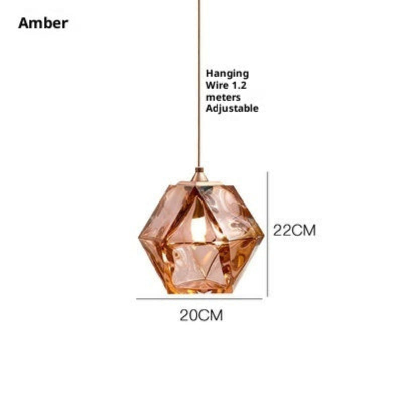 Lustre VidaXL Miramare avec abat-jour en verre transparent et design moderne pour salon ou salle à manger.