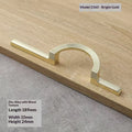 Half Round Cabinet Hardware For Wardrobes And Drawers Solid Door Handle For Furniture - HAUSSLYON