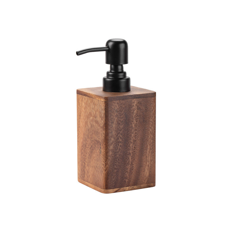 Walnut Solid Wood Split Shampoo Storage Bottle - HAUSSLYON