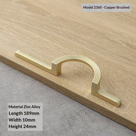 Half Round Cabinet Hardware For Wardrobes And Drawers Solid Door Handle For Furniture - HAUSSLYON