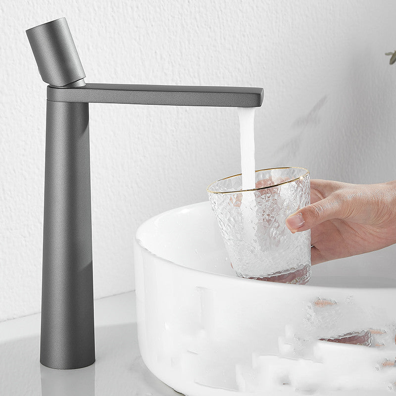 German Craft Basin Faucet Gun Grey Faucet Bathroom - HAUSSLYON