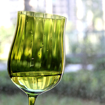 Verre à vin VidaXL FLEURY en cristal transparent, élégant, avec un design classique pour dégustation de vin.