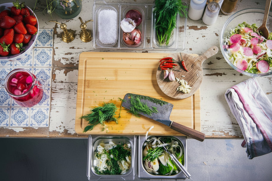 Planche à découper VidaXL Épicéa II en bois naturel, surface lisse et résistante pour la cuisine.