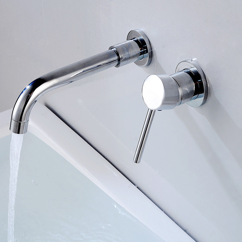 All copper buried wall concealed hot and cold basin faucet - HAUSSLYON