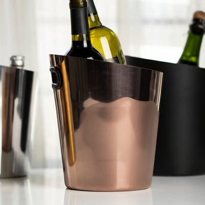 Inclined Stainless Steel Ice Bucket Ice Bucket Household Beer Bucket - HAUSSLYON