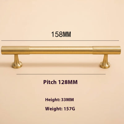 Pure Copper Gold Round Installation Long Handle - HAUSSLYON