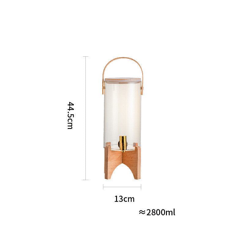Distributeur de boisson en wenge de la marque PREMIUM GOODS, en bois foncé avec compartiments pour boissons.