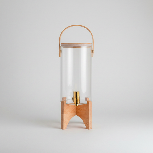 Distributeur de boisson en bois wenge de la marque PREMIUM GOODS, avec un design élégant et un compartiment pour boissons.