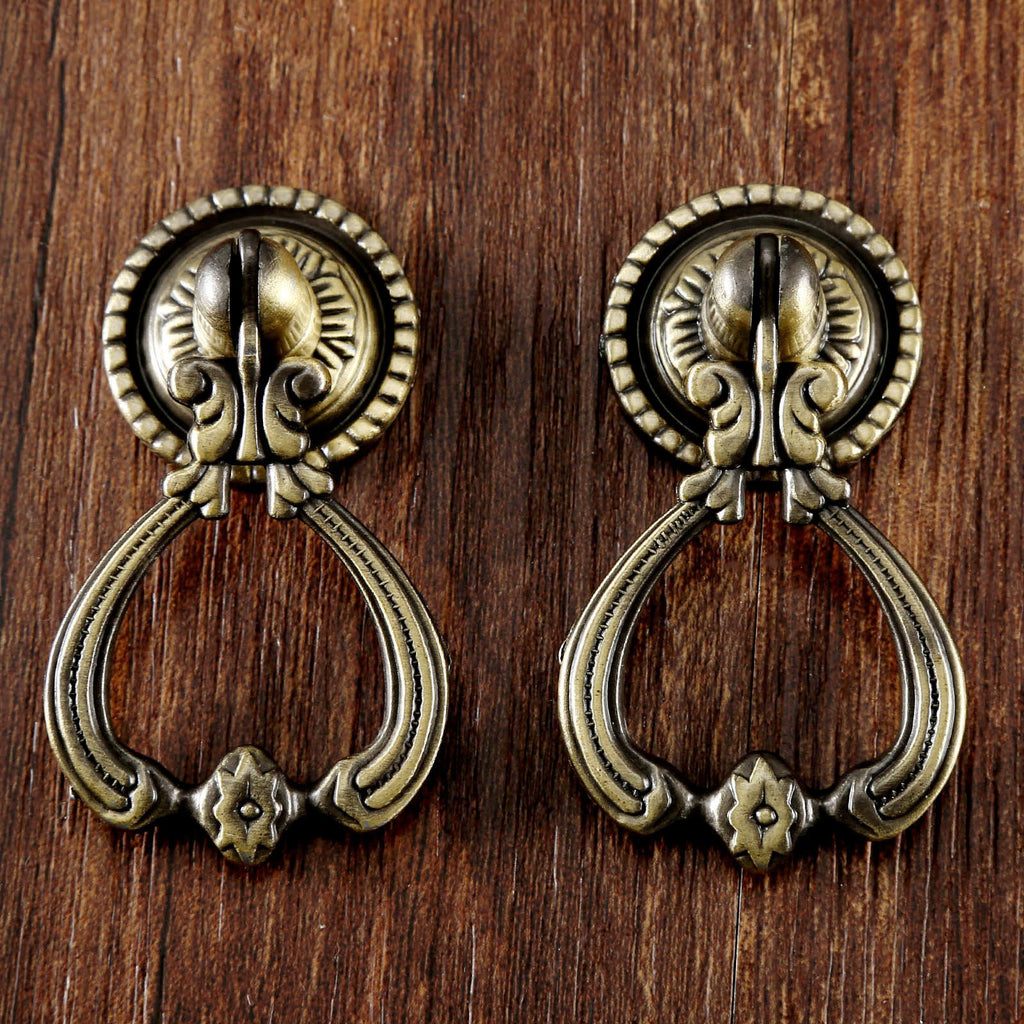 Popular zinc alloy antique cabinet door drawer handle - HAUSSLYON