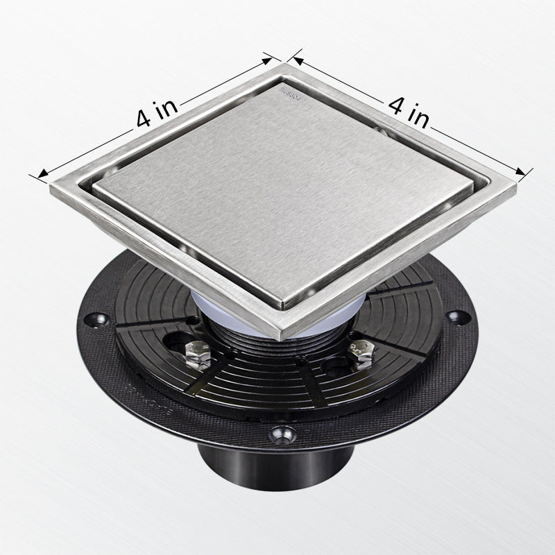304 Stainless Steel Floor Drain Invisible Bathroom Bathroom Deodorant Yama American Floor Drain - HAUSSLYON