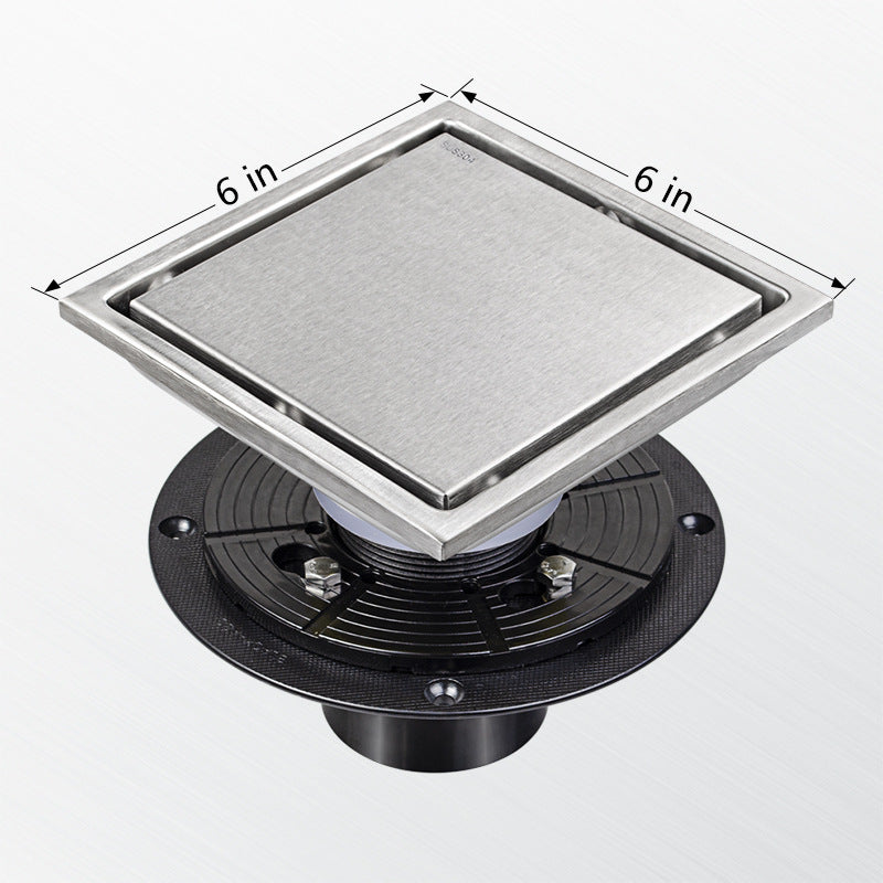 304 Stainless Steel Floor Drain Invisible Bathroom Bathroom Deodorant Yama American Floor Drain - HAUSSLYON