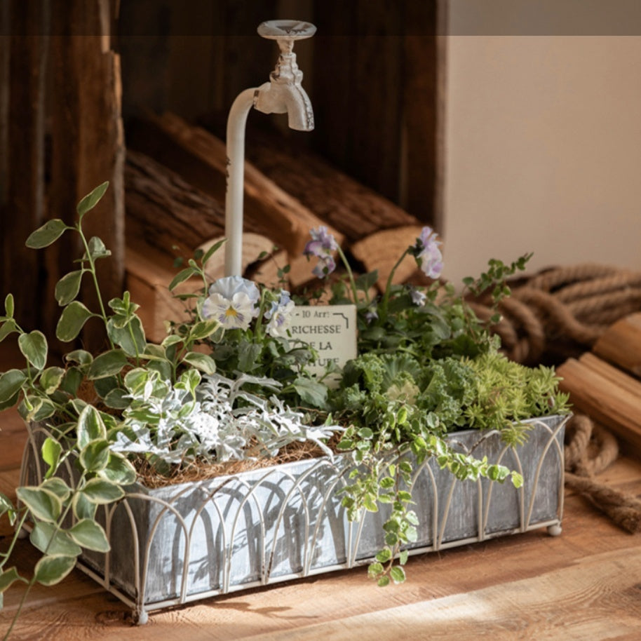 Faucet Retro Distressed Creative Metal Pots - HAUSSLYON