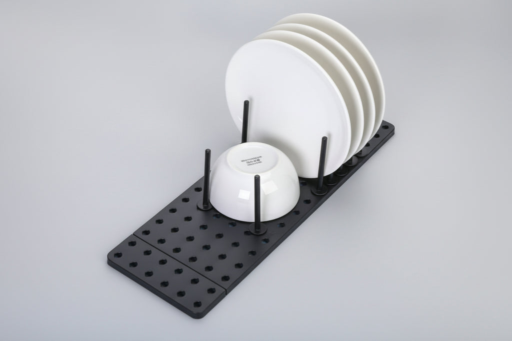 Kitchen Drawer Non Slip Partition Bowl Dish Storage Drain Rack - HAUSSLYON