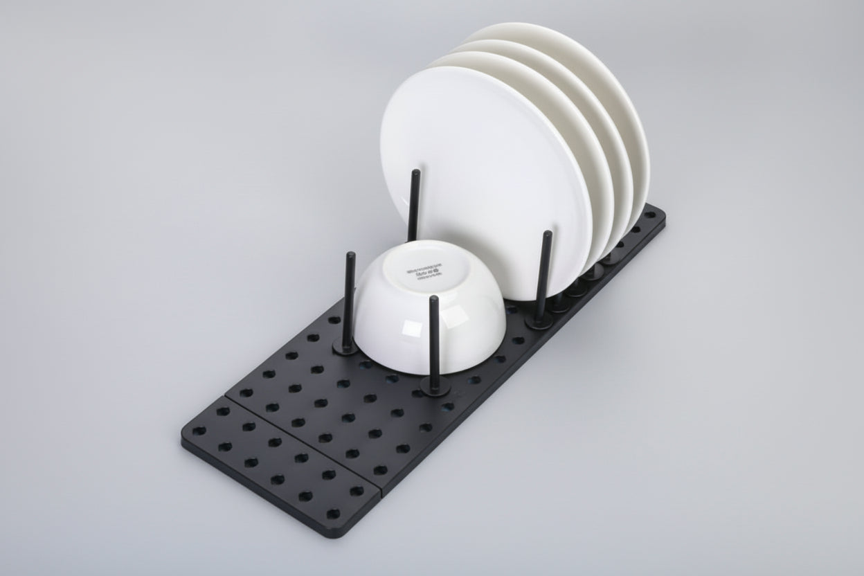 Kitchen Drawer Non Slip Partition Bowl Dish Storage Drain Rack - HAUSSLYON