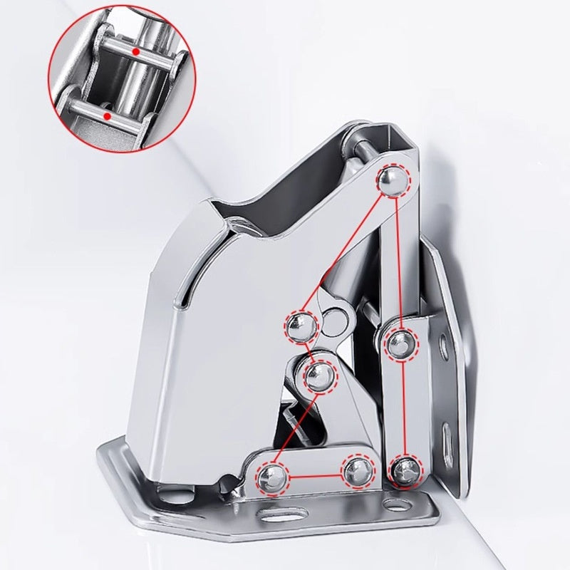 Slotting-free Stainless Steel Thickened Frog Hinge Mute Home Universal Cabinet Door Spring Buffer - HAUSSLYON