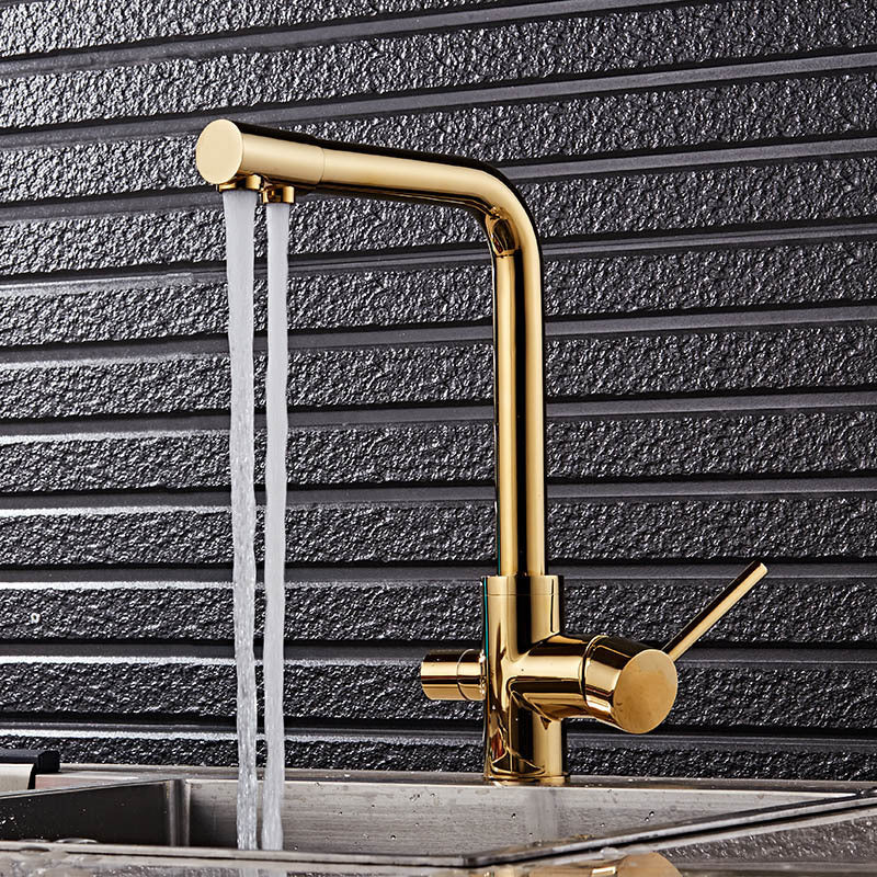 The Golden Kitchen Faucet Sanhe Keeps Drinking Pure Water - HAUSSLYON