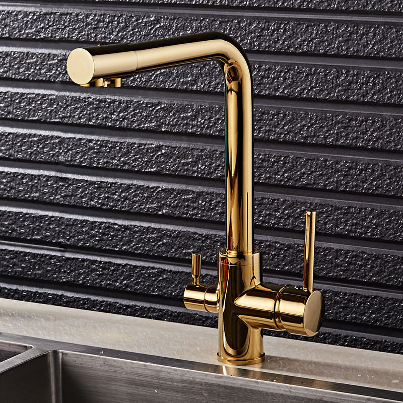 The Golden Kitchen Faucet Sanhe Keeps Drinking Pure Water - HAUSSLYON