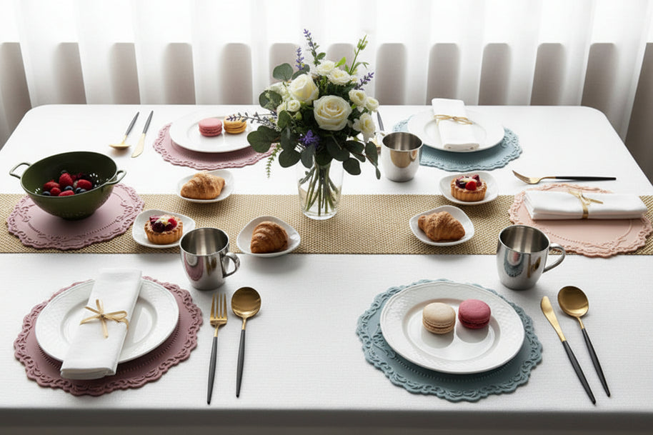 Accessoire décoratif set de table Chantilly de HAUSSLYON, design élégant pour la décoration de la table.