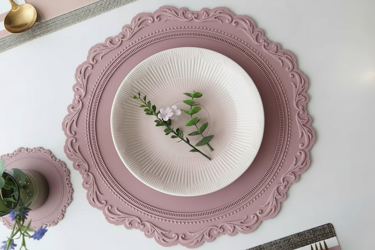 Vintage Embossed Placemat, Dish Mat, Heat Insulation Pot Mat - HAUSSLYON