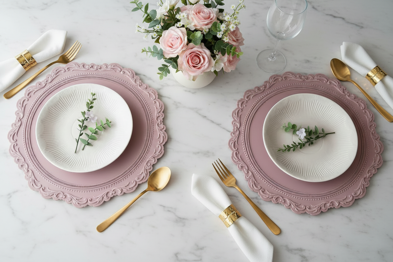 Vintage Embossed Placemat, Dish Mat, Heat Insulation Pot Mat - HAUSSLYON