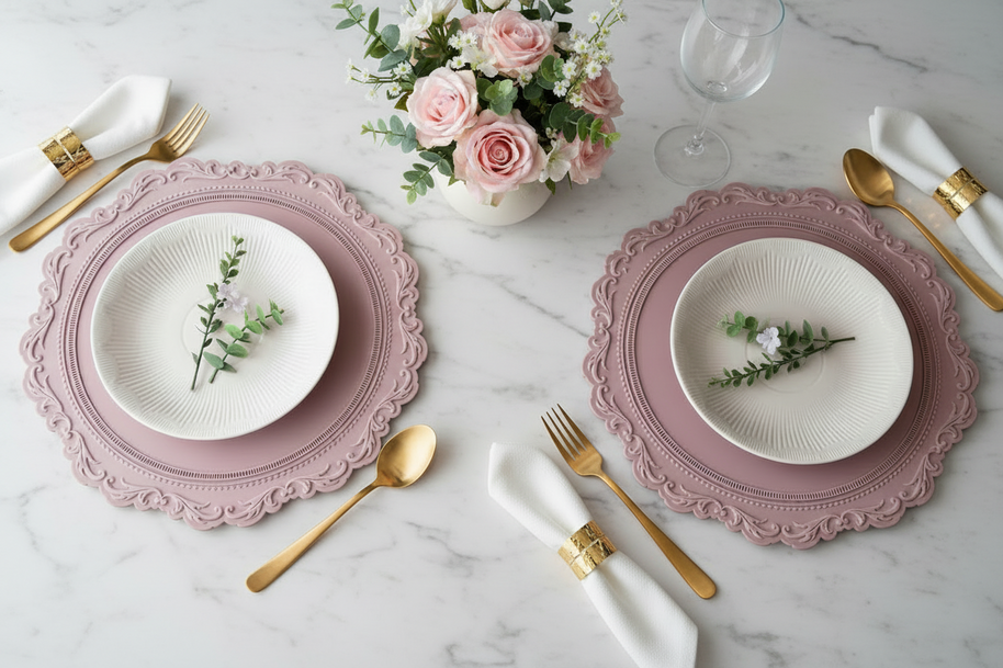 Accessoire décoratif set de table Chantilly de la marque Hausslyon, design élégant et finition raffinée pour la table.
