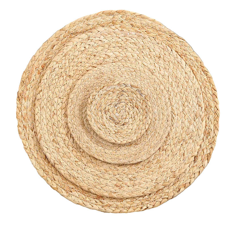 Japanese-Style Natural Aquatic Corn Husk Hand-Woven Placemats, Potholders, Round Western Food Coasters, Household Supplies - HAUSSLYON