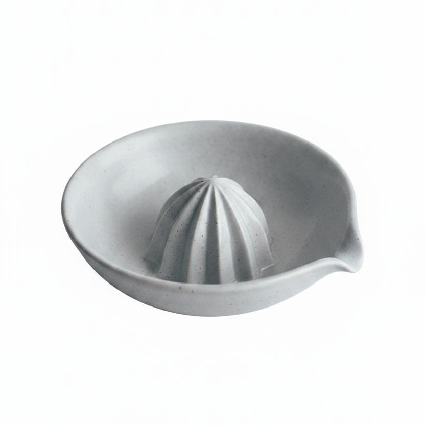 Juice d'agrumes RENFAN, bol presse-agrumes en plastique blanc avec cône pour extraction de jus.
