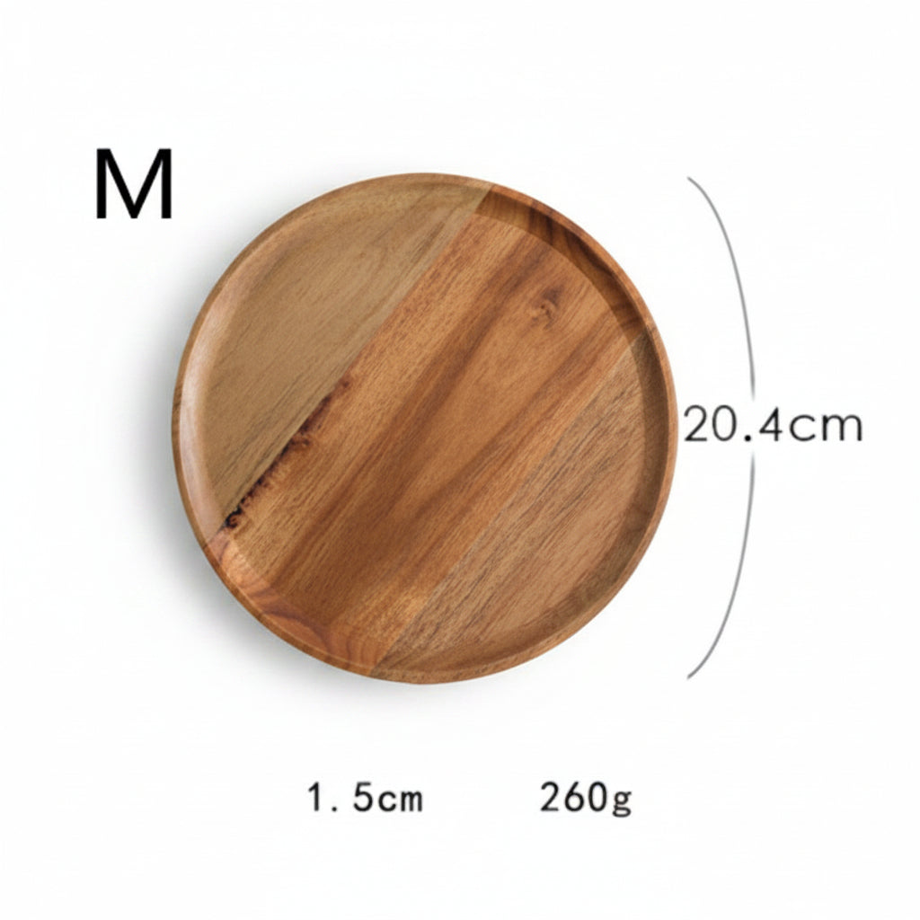 Japanese Style Oak Acacia Wooden Tray - HAUSSLYON