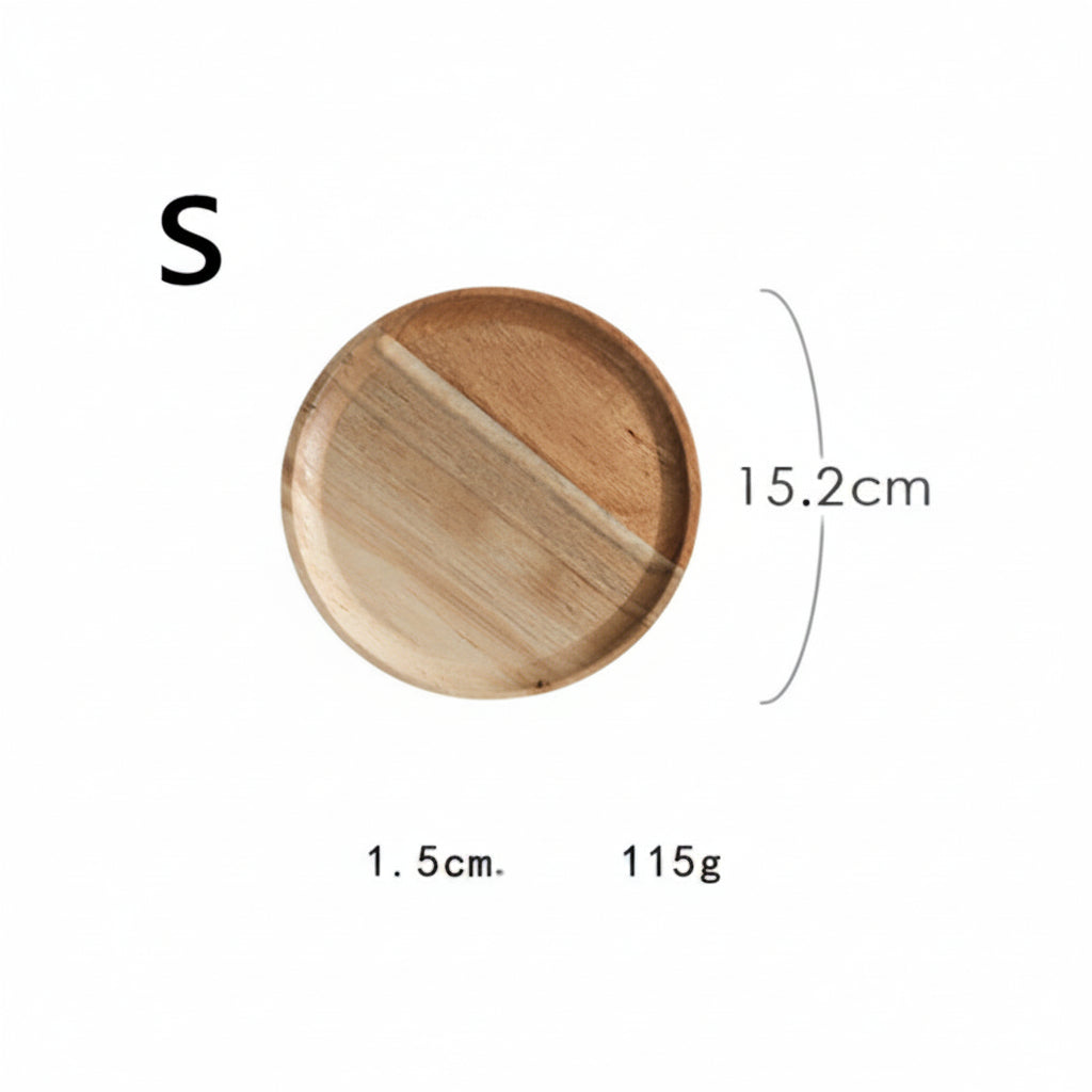 Japanese Style Oak Acacia Wooden Tray - HAUSSLYON