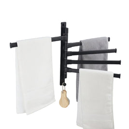 Porte-serviettes sans perforation Hausslyon Lanoraie, design moderne en métal pour salle de bain, fixé sans trous.